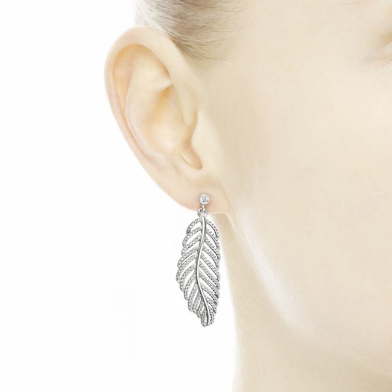 Pandora Light As A Feather - Sterling Silver/Cubic Zirconia - Canada | IA1828AD